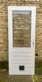 Hardhouten achterdeur, Doe-het-zelf en Verbouw, Deuren en Horren, Ophalen, Gebruikt, 80 tot 100 cm, Buitendeur