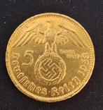 5 Reichsmark 1938 verguld, Postzegels en Munten, Munten | Europa | Niet-Euromunten, Verzenden, Duitsland, Losse munt, Zilver