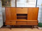 Vintage highboard wandkast teak buffetkast servieskast, Ophalen, 150 tot 200 cm, ..., Zo goed als nieuw