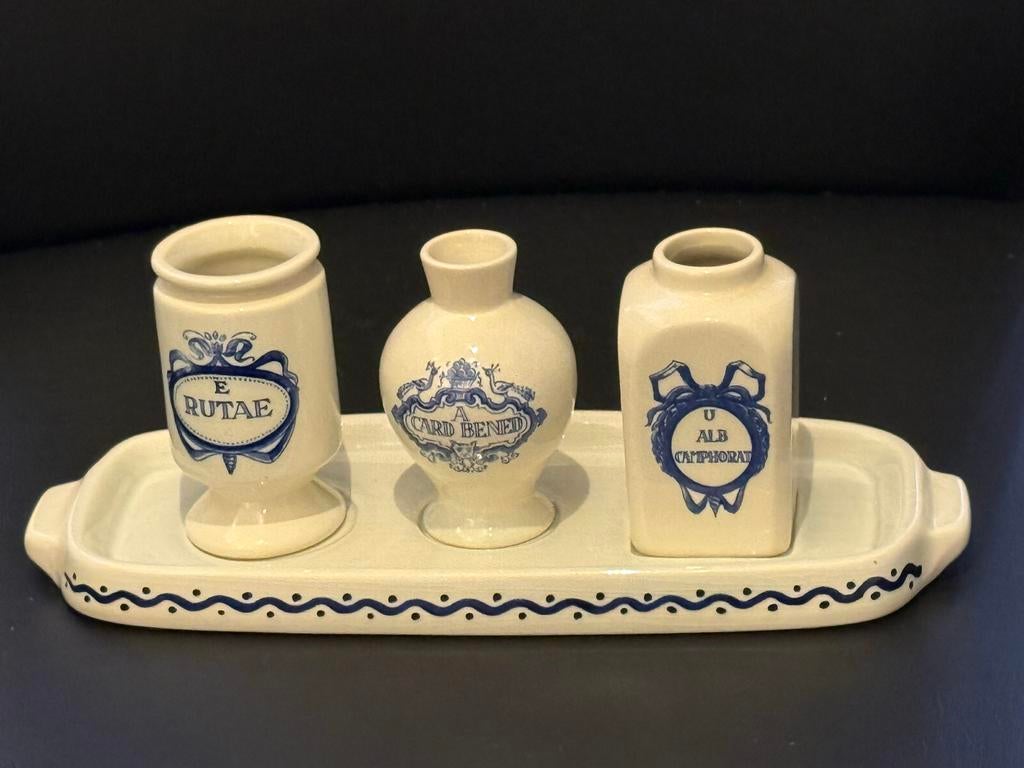 Miniatuur Apotheker Potten Set, Antiek en Kunst, Antiek | Keramiek en Aardewerk, Ophalen of Verzenden