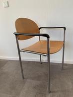 Vintage buisframe stoel, Huis en Inrichting, Ophalen, Gebruikt, Bruin, Eén