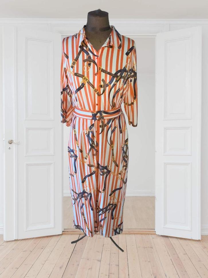 Jurk K-Design xl, Kleding | Dames, Jurken, Zo goed als nieuw, Maat 46/48 (XL) of groter, Oranje, Onder de knie, Verzenden