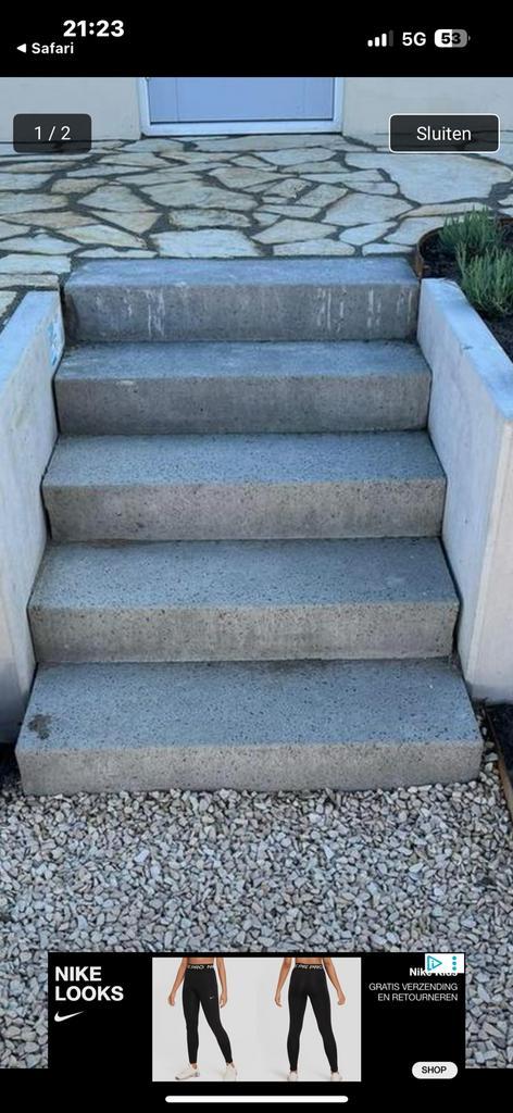 Schellevis traptreden donkergrijs, Tuin en Terras, Overige Tuin en Terras, Zo goed als nieuw, Ophalen