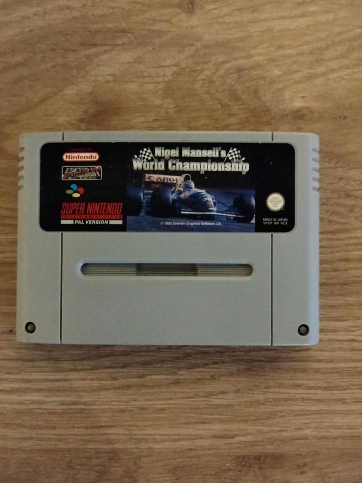 Nigel Mansell's World Championship - Super Nintendo, Spelcomputers en Games, Games | Nintendo Super NES, Gebruikt, Racen en Vliegen