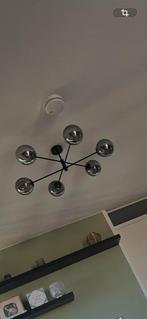 Plafondlamp met spiegelbollen - incl. peertjes, Huis en Inrichting, Gebruikt, Ophalen of Verzenden, Glas, Modern