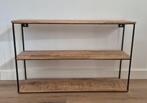 Metalen wandrek met mangohout, Huis en Inrichting, Woonaccessoires | Wandplanken en Boekenplanken, Ophalen, Gebruikt