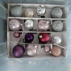Kerstballen, paars,zilver,rose, opbergbak, grijs, Diversen, Kerst, Ophalen, Zo goed als nieuw