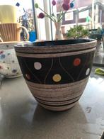 West germany vintage bloempot 18 x16 jaren 50/60, Tuin en Terras, Bloempotten, Gebruikt, Rond, Binnen, Ophalen of Verzenden