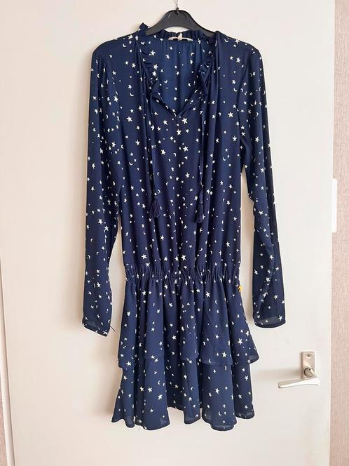 Blauw sterren jurkje ruffle Loavies Colourful Rebel, Kleding | Dames, Jurken, Zo goed als nieuw, Maat 38/40 (M), Blauw, Boven de knie