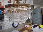 hanglamp met glazen hangertjes, Ophalen, Gebruikt, 50 tot 75 cm, Glas