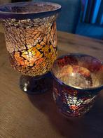Vintage mozaïek glas, Huis en Inrichting, Woonaccessoires | Kandelaars en Kaarsen, Ophalen, Overige materialen, Gebruikt, Minder dan 25 cm