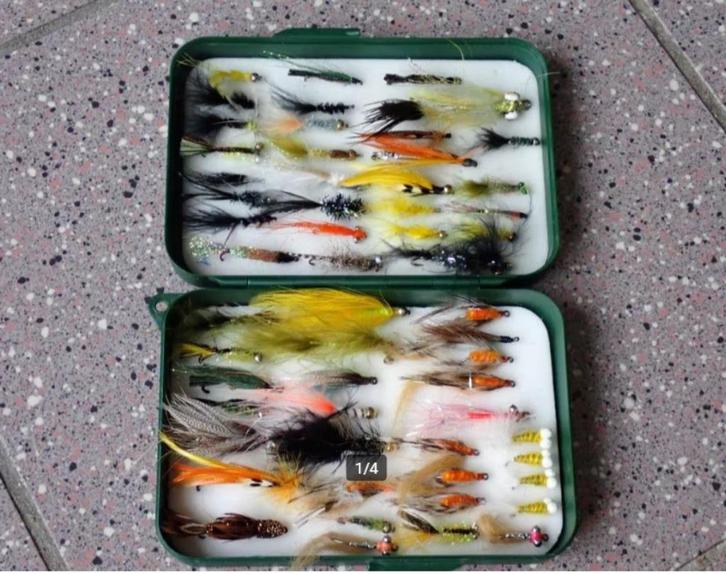 Vliegendoos met Lures en Streamers, Watersport en Boten, Hengelsport | Vliegvissen, Zo goed als nieuw, Overige typen, Ophalen