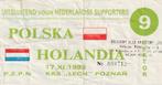 toegangskaartje polen-nederland 1993, Verzenden, Gebruikt, Overige binnenlandse clubs, Overige typen
