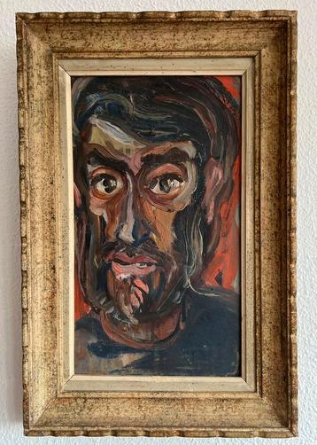 Zelfportret Rob Aussen olieverf op board 1938-2024 beschikbaar voor biedingen