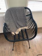 Zwarte rotan rieten fauteuil stoel, Huis en Inrichting, Stoelen, Ophalen of Verzenden, Zo goed als nieuw, Zwart, Eén