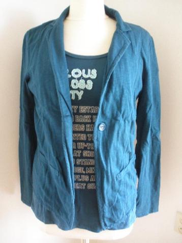STREET ONE shirt met vest donker groen maat M beschikbaar voor biedingen