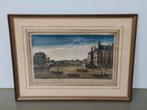 vintage antieke handgekleurde gravure Amstel Amsterdam, Antiek en Kunst, Ophalen of Verzenden