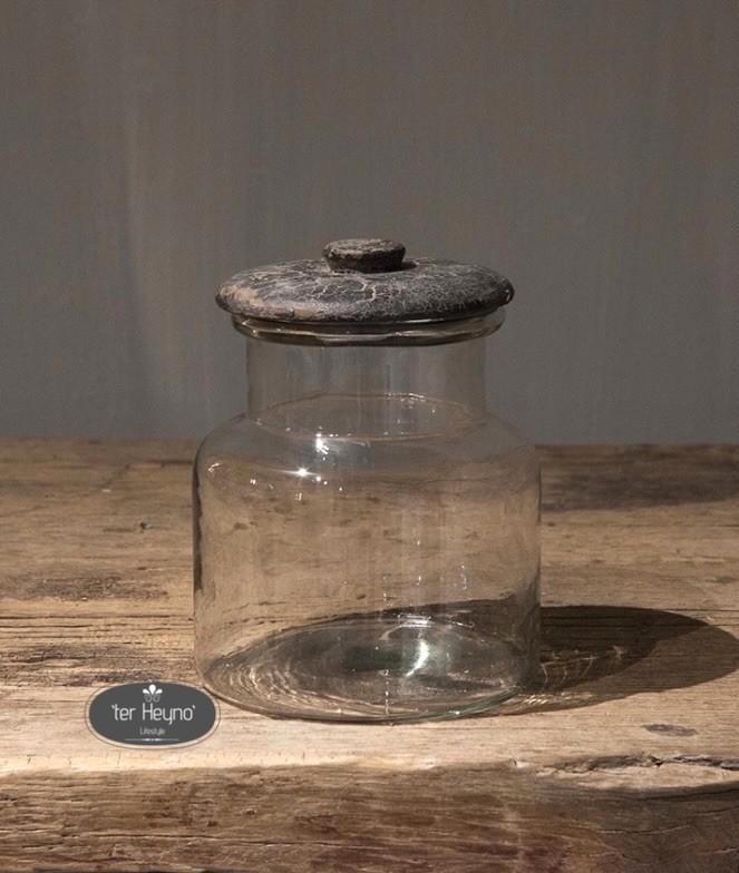 Glazen voorraadpot M pot deksel glas stoer sober landelijk, Huis en Inrichting, Woonaccessoires | Overige, Nieuw, Verzenden