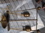 Fraaie messing hanglamp met gewichten voor boot of boerderij, Ophalen, Zo goed als nieuw, Metaal, Minder dan 50 cm