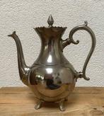 2 mooie nikkelen theepotten + fraaie suikerschaal met tang!, Antiek en Kunst, Curiosa en Brocante, Ophalen of Verzenden