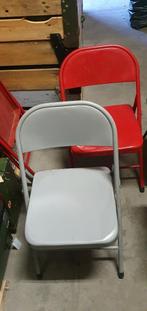 Klapstoelen metaal gebruikt, vintage, Ophalen, Gebruikt, Vintage, Metaal