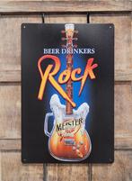 Rock beer drinker gitaar bier reclamebord van metaal deco, Info@deconoord.nl, Deco Noord, Nieuw, Ophalen of Verzenden