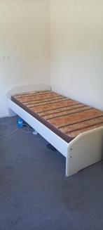 Eenpersoonsbed wit 90x200cm, Ophalen, Gebruikt, 90 cm, Eenpersoons