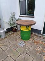 Statafel van olievat - John Deere, Tuin en Terras, Ophalen, Gebruikt, Rond, Hout