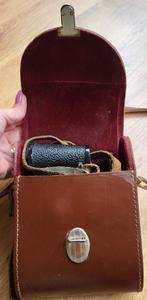 Verrekijker nitschke rathenow 8 x 30 in leren tas, Gebruikt, 8 tot 12x, Met hoes of tas, Porro (met knik)