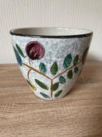Fratilla Bloempot met afbeelding van bloemen, Gebruikt, Rond, Binnen, Ophalen of Verzenden