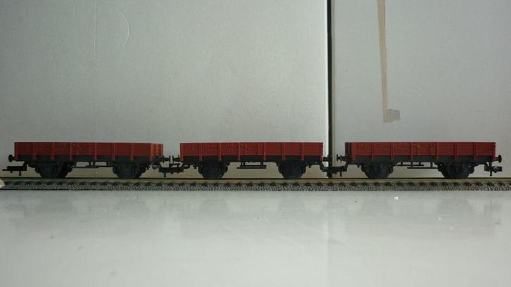 3 Fleischmann H0 lage bakwagons, Hobby en Vrije tijd, Modeltreinen | H0, Gebruikt, Wagon, Gelijkstroom, Fleischmann, Ophalen of Verzenden