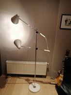 Vintage design dubbele 2 armige hengellamp, vloerlamp, Huis en Inrichting, Lampen | Vloerlampen, Ophalen of Verzenden, Zo goed als nieuw