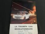 folder Triumph 1300 Michelotti modeljaar 1969 - Franstalig, Gelezen, Overige merken, Ophalen of Verzenden, Triumph