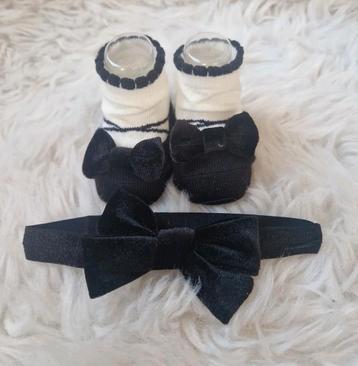 Babysokjes & Haarband Set met Strik - Nieuw beschikbaar voor biedingen