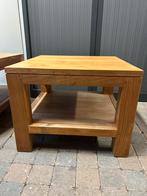 2 Teak Houten Tafels - 55x55 cm, Huis en Inrichting, Tafels | Bijzettafels, 45 tot 60 cm, Gebruikt, Vierkant, Hout