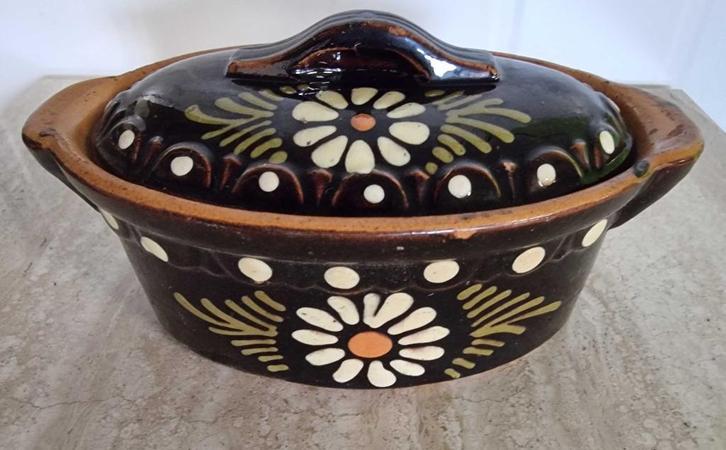 Antieke Franse Elzas aardewerk braadpan kookpot, Antiek en Kunst, Antiek | Keramiek en Aardewerk, Ophalen of Verzenden