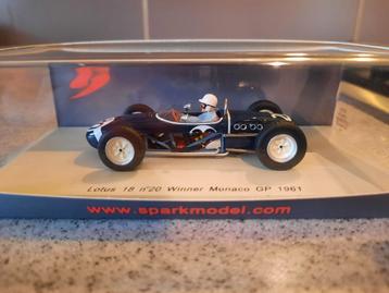 Lotus 18 Winner Monaco GP 1961 Stirling Moss + handtekening beschikbaar voor biedingen