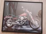 Harley Davidson afbeelding in frame, Ophalen of Verzenden, Zo goed als nieuw, Overige typen