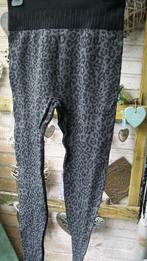 Legging met buikband panterprint dikke stof grijs (S)36 H&M, Grijs, Lang, H&M, Ophalen of Verzenden