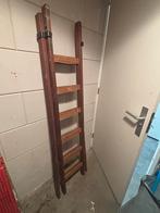 Houten schuif ladder, Doe-het-zelf en Verbouw, Ladders en Trappen, Ophalen, Gebruikt, 4 meter of meer