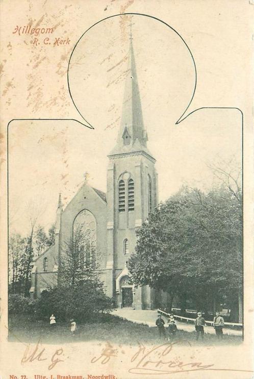 (701-327-027) Hillegom RK Kerk, Verzamelen, Ansichtkaarten | Nederland, Zuid-Holland, Verzenden