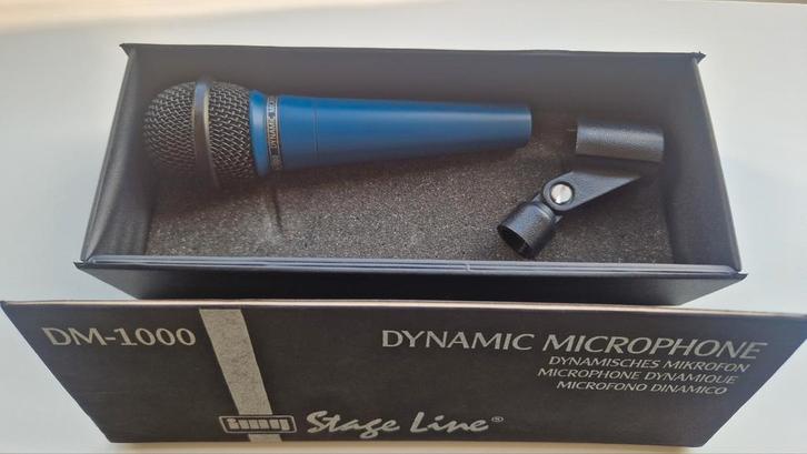 IMG Stage Line DM-1000 Dynamische Microfoon + audio kabels, Muziek en Instrumenten, Microfoons, Zo goed als nieuw, Zangmicrofoon