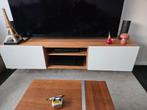 tv meubel noten kleur met wit, Huis en Inrichting, Kasten | Televisiemeubels, Gebruikt, 150 tot 200 cm, Ophalen of Verzenden, Minder dan 100 cm
