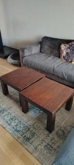 2 koloniale tafeltjes, Huis en Inrichting, Ophalen, 50 tot 100 cm, Zo goed als nieuw, Minder dan 50 cm