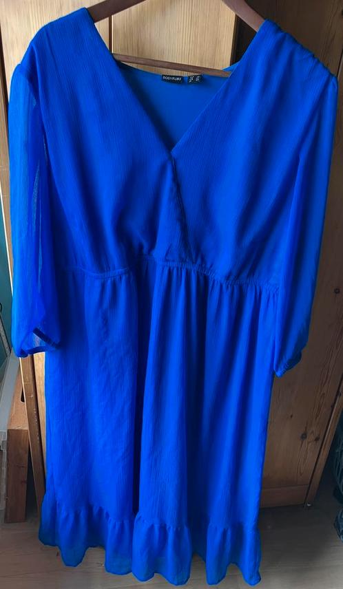 Jurk kobalt blauw dames plussize, Kleding | Dames, Jurken, Gedragen, Maat 46/48 (XL) of groter, Blauw, Onder de knie, Ophalen of Verzenden
