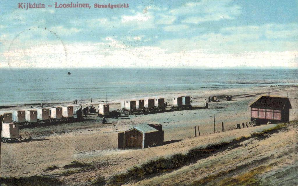 1912 LOOSDUINEN KIJKDUIN Strandgezicht, Ophalen of Verzenden, Voor 1920, Gelopen, Zuid-Holland