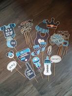 Babyshower/Geboorte jongen, foto props en tafel versiering, Ophalen, Versiering, Geboorte of Huwelijk
