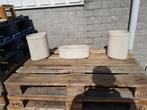bloempotten schitterende 3 delige set, Tuin en Terras, Bloempotten, Rond, Minder dan 25 cm, Aardewerk, Tuin