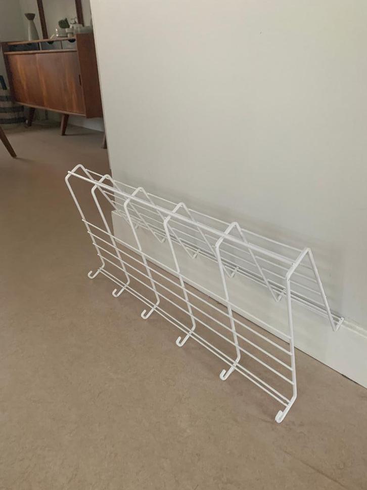 Kapstok - Draadstaal kapstok – Ikea – Vintage- Wit, Huis en Inrichting, Woonaccessoires | Kapstokken, Gebruikt, Wandkapstok, Minder dan 100 cm