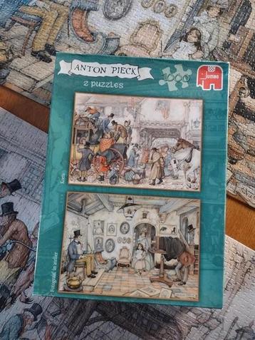 Anton Pieck Puzzel 2 x 1000 stukjes koets en fotograaf beschikbaar voor biedingen
